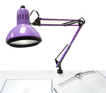Adjusting College Clip Lamp - Purple 